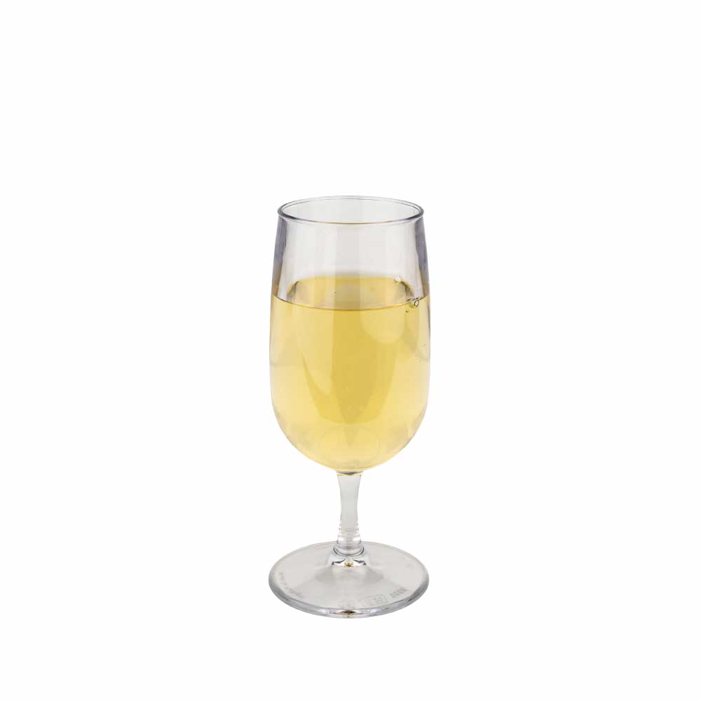 Weinverkostungsglas aus Kunststoff mit einem Fassungsvermögen von 18 cl. Dieses Glas kann bedruckt und, Farbe gemischt