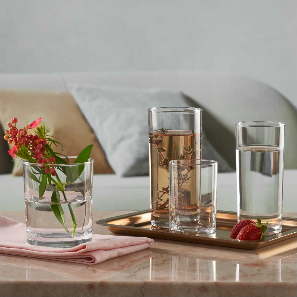 Longdrinkglas mit Stimmungsbild