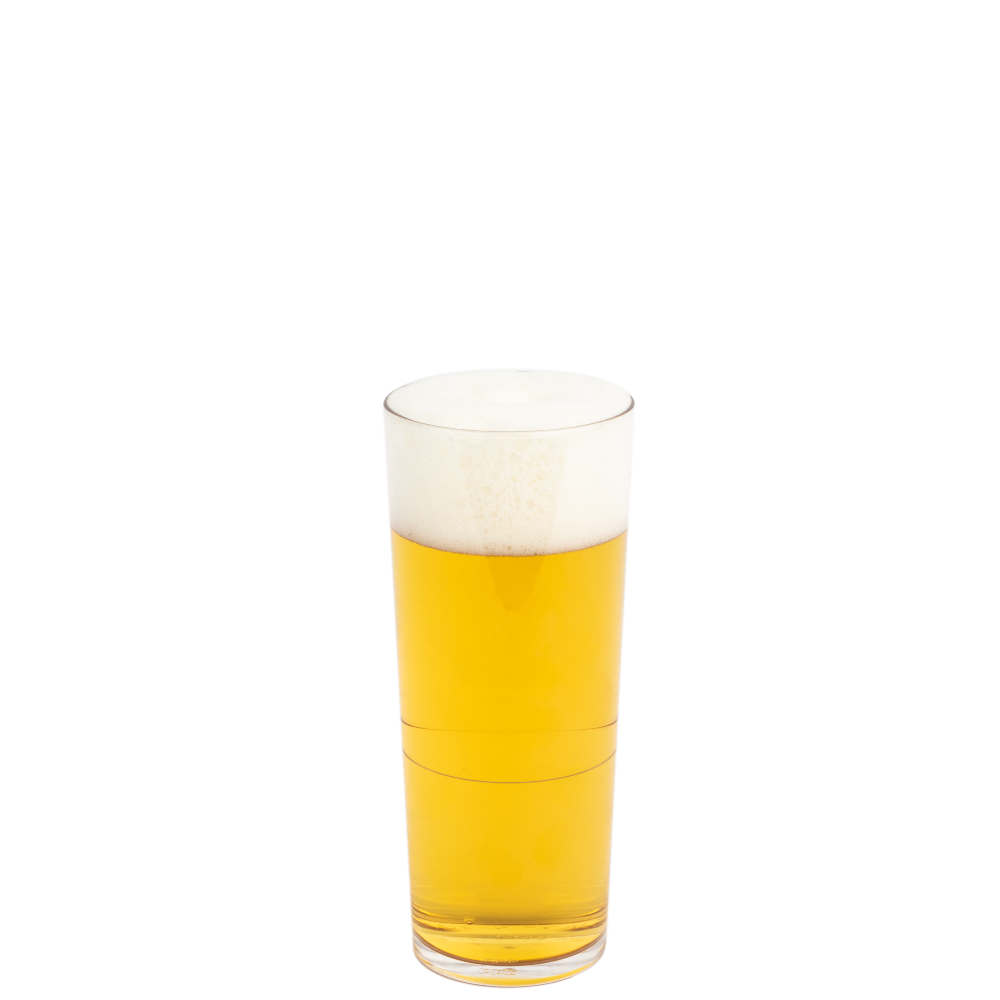 Kunststoffglas De Luxe mit einem Fassungsvermögen von 28 cl., Farbe gemischt