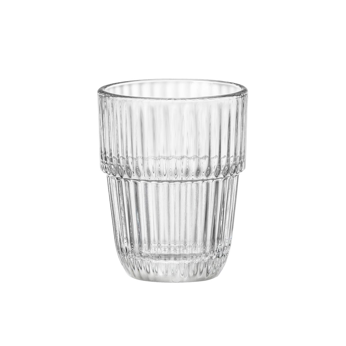 Vorderansicht des Barshine Tumbler 6,8 cl. Glas mit kompakter Form und klarem Glas.