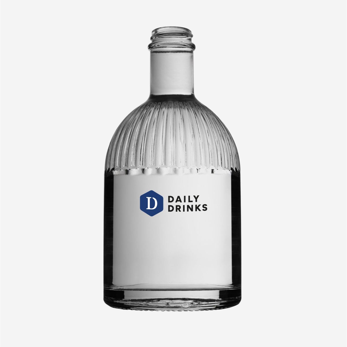 Flasche Florence 0,7 Liter mit mehrfarbigem DailyDrinks-Logo, das auf der Vorderseite sichtbar ist.
