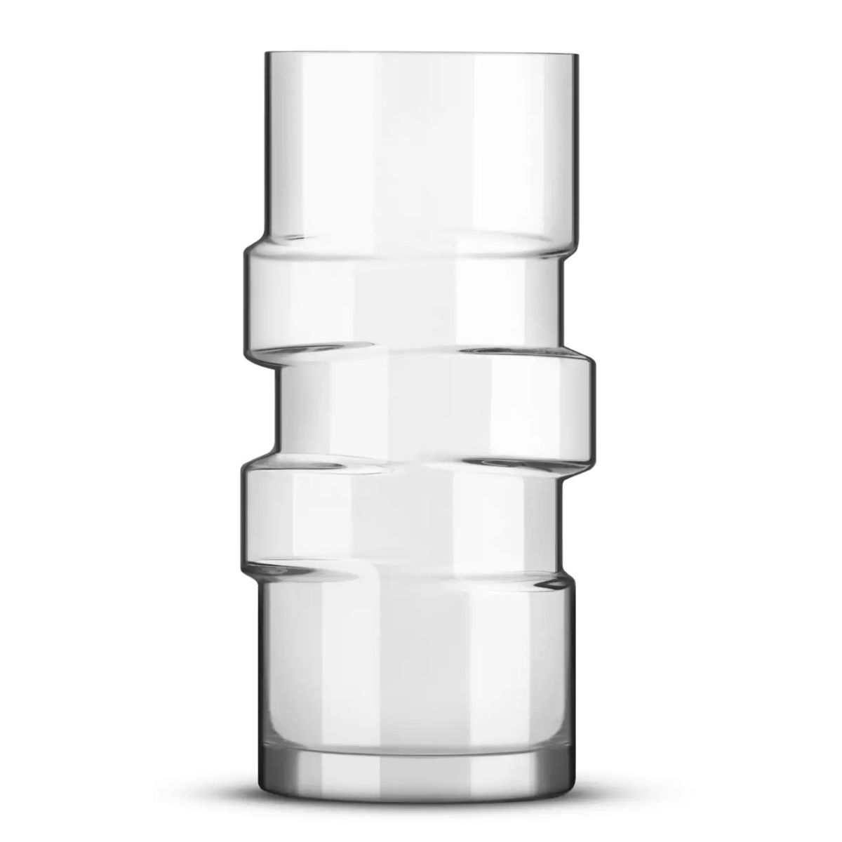 The Glitch Longdrink 40 cl. mit schlanker Frontansicht und gerader Form aus Klarglas.