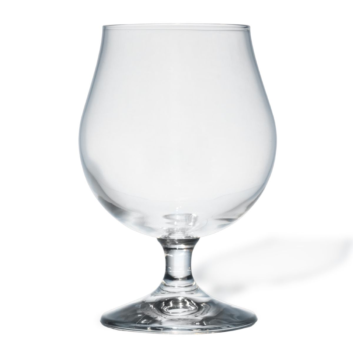 Vorderansicht des Bierglases Breughel 48 cl. ein konisch zulaufendes Glas mit glatter Oberfläche und stabilem Boden.