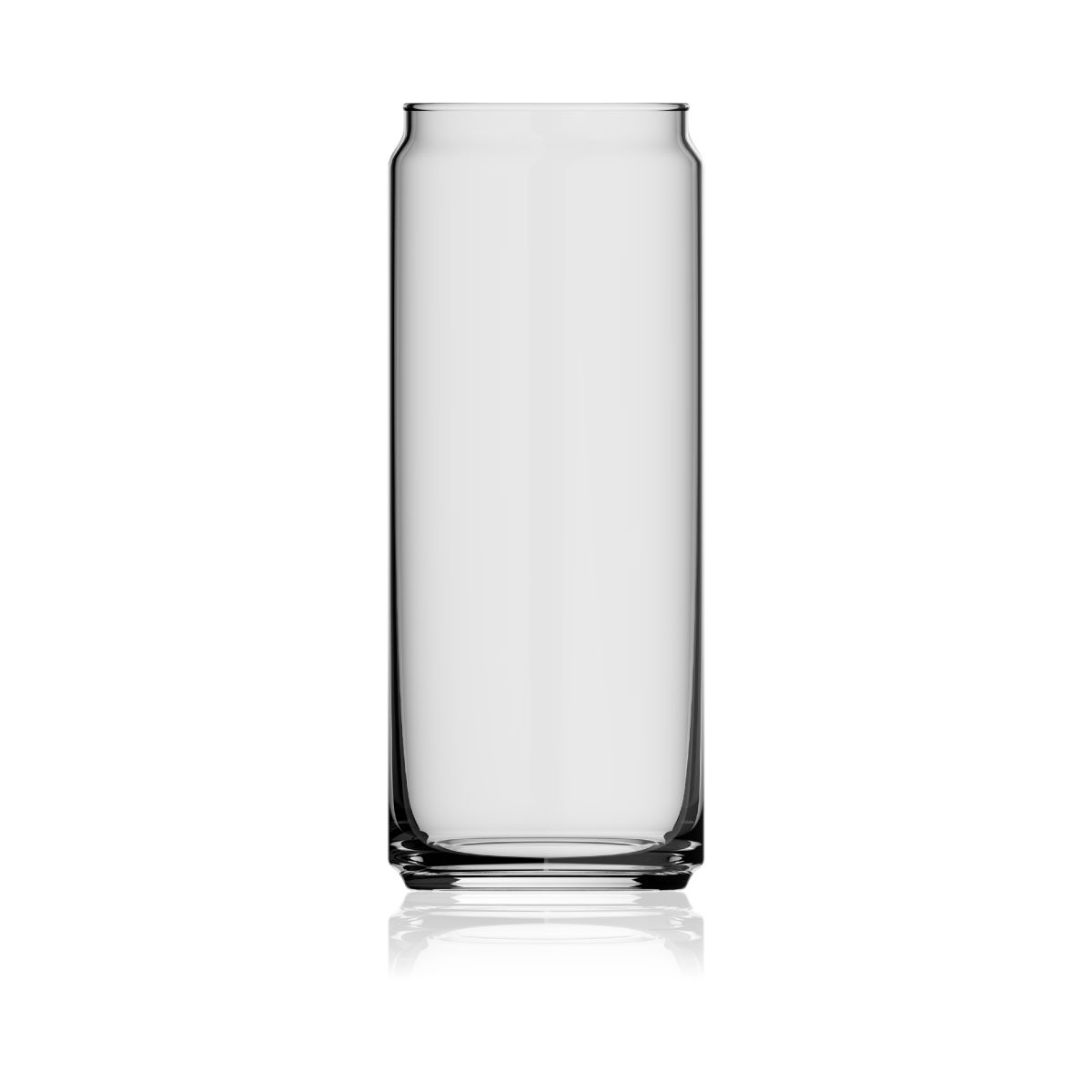Bierglas Can 33 cl. aus transparentem Glas, Vorderansicht ohne Aufdruck