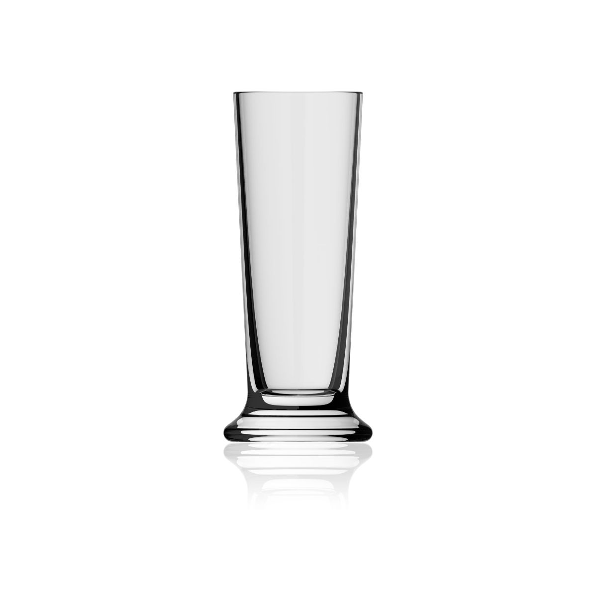 Bierglas Stange 16 cl. in transparentes Glas, Vorderansicht ohne Aufdruck, schmal-zylindrisches Bierglas