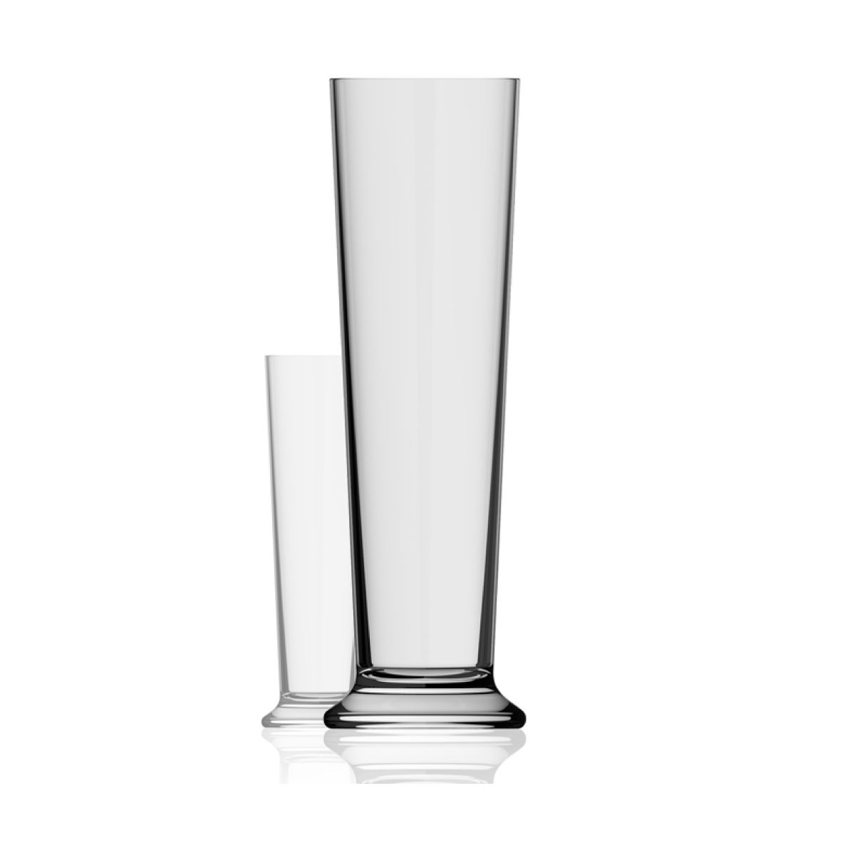 Bierglas Stange XXL 2,0 Liter in transparentes Glas, Vorderansicht ohne Aufdruck