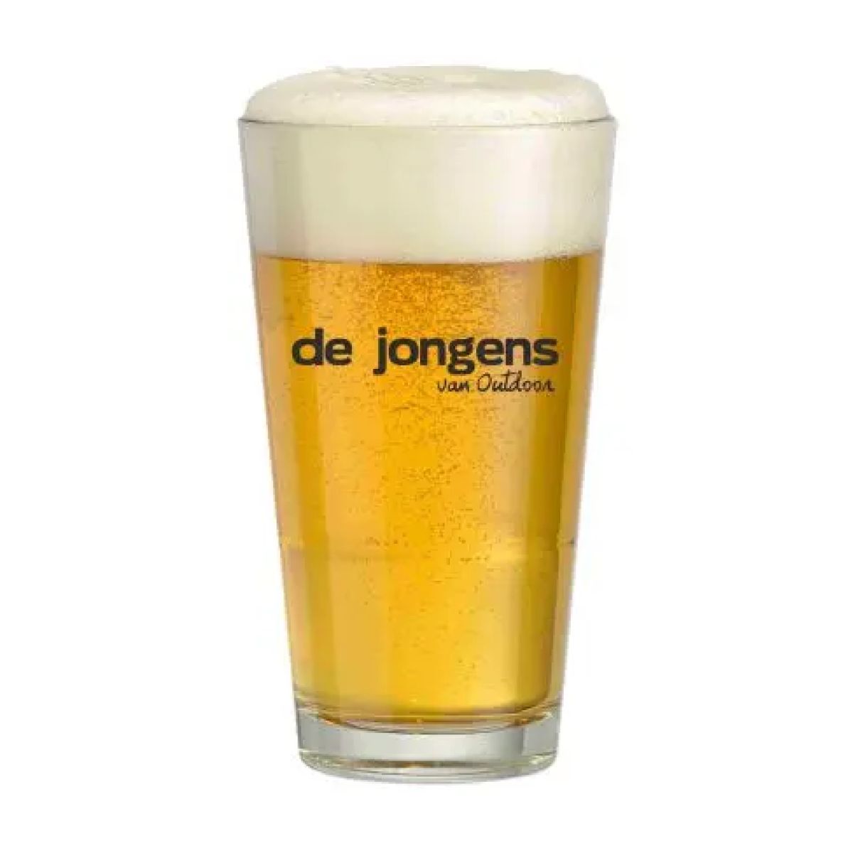 Gefüllte Bierglas Stapelbar 34 cl. mit Logo in Umgebung Einstellung
