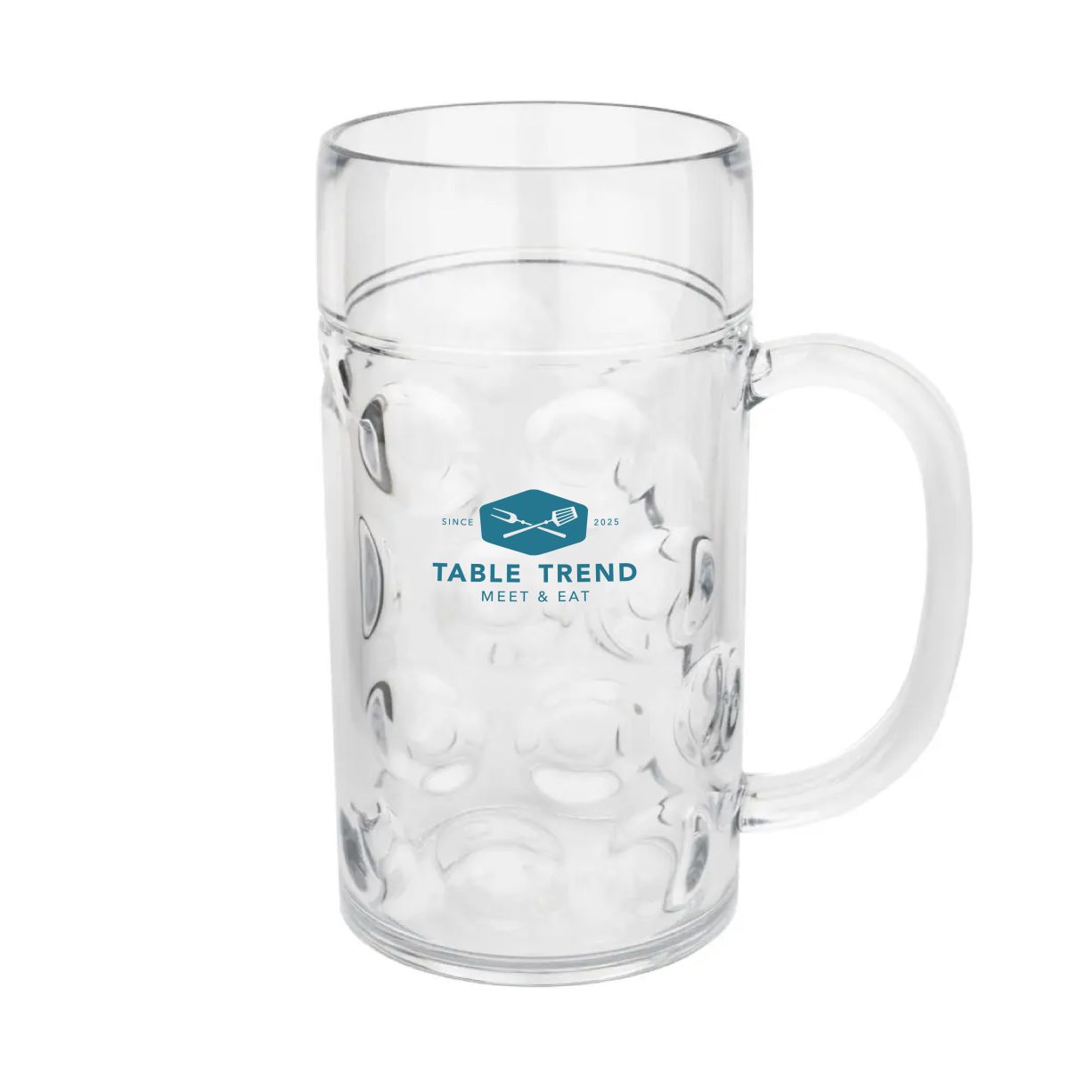 Bierkrug Oktober 110 cl. | Kunststoff mit einfarbigem TableTrend-Logo in der Mitte der Vorderseite.