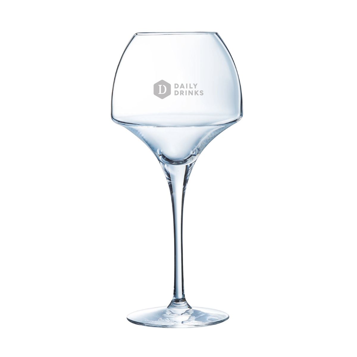 Gravur des DailyDrinks-Logos auf Chef &amp; Sommelier Open Up Weinglas 47 cl, Vorderansicht.