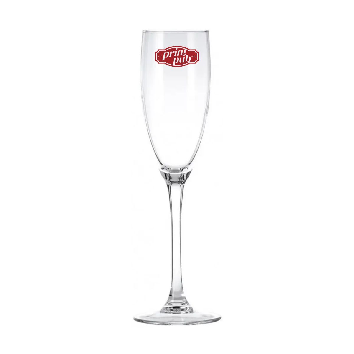 Cosy Moments Champagnerglas 19 cl. mit einfarbigem PrintPub-Logo auf dem Kelch.