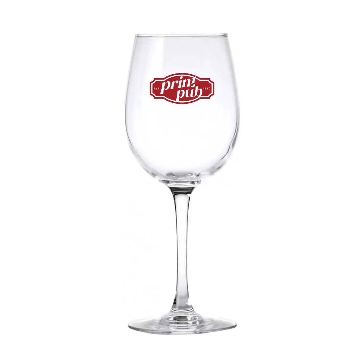 Cosy Moments Weinglas 48 cl. bedruckt mit einfarbigem PrintPub-Logo auf der Glasoberfläche.