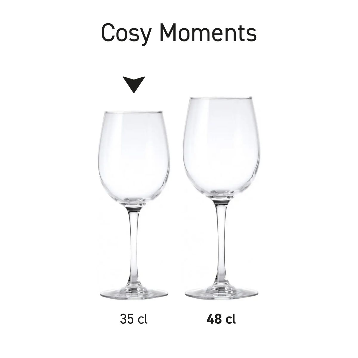 Cosy Moments Weinglas 48 cl. abgebildet als Serie mit verschiedenen Sichtlinien oder Anwendungen.