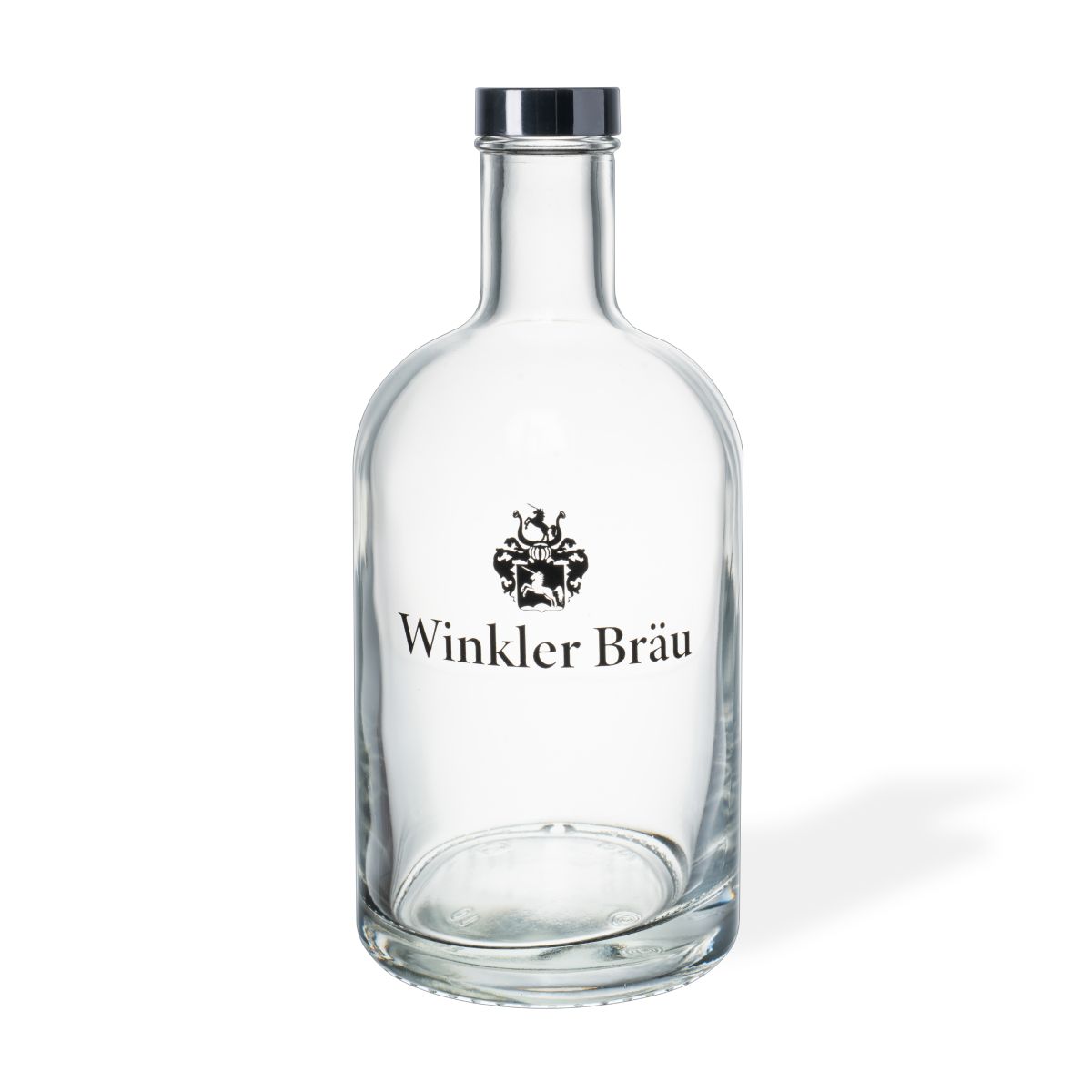 Flasche Oslo 0,7 Liter mit einfarbigem Logo von Winkler Bräu auf der Vorderseite