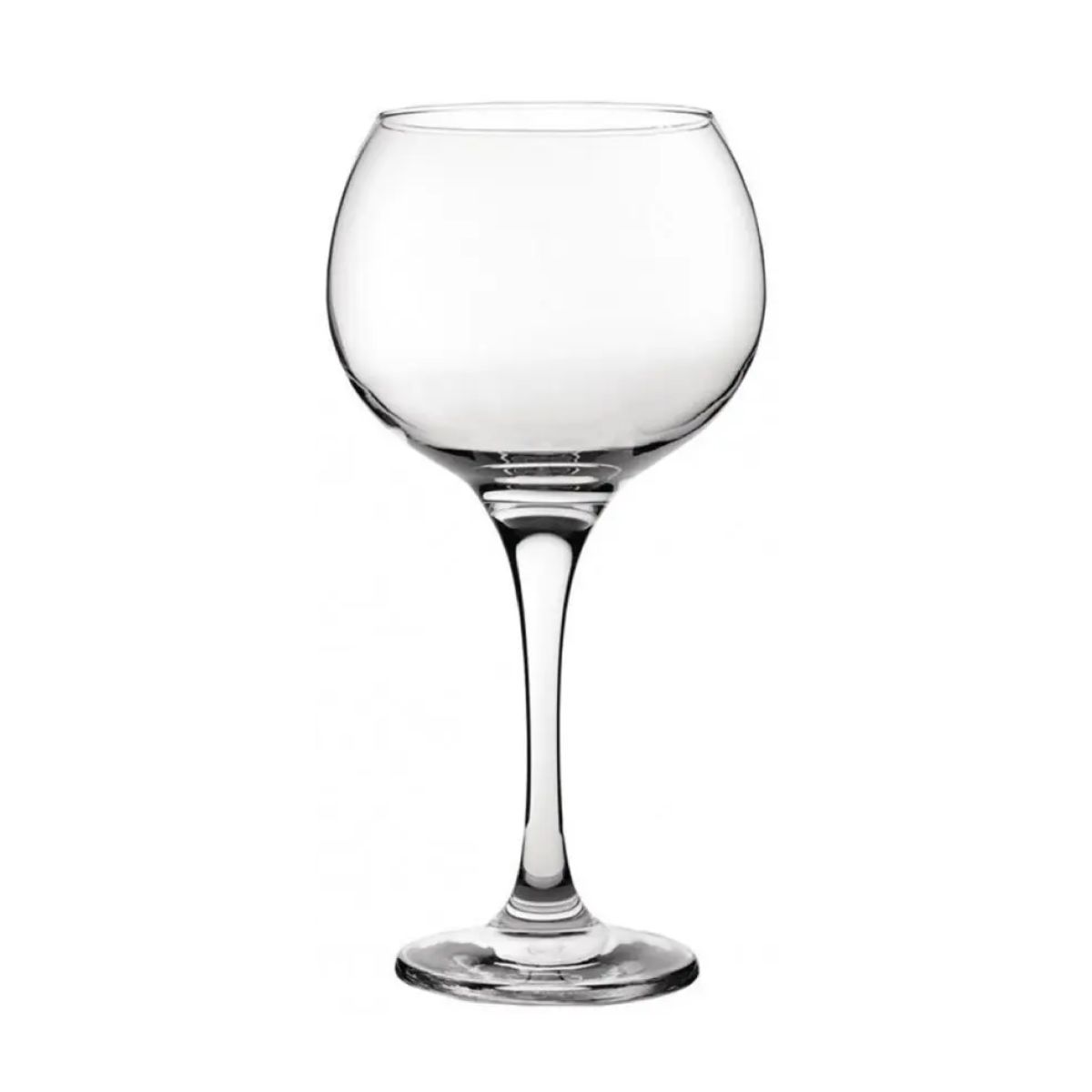 Vorderansicht des transparenten Gin Tonic glas Ambassador 56 cl. mit breitem Kelch und stabilem Boden aus Klarglas. Vorderansicht des transparenten Gin Tonic glas Ambassador 56 cl. mit breitem Kelch und stabilem Boden aus Klarglas.