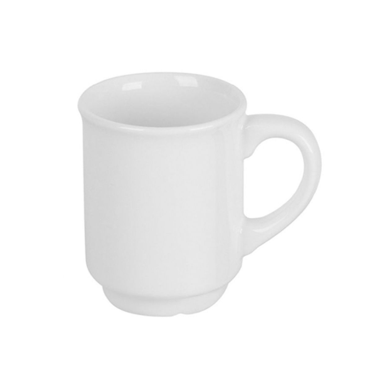 Glühwein Tasse 30 cl. mit weißer Keramik, Vorderansicht ohne Aufdruck