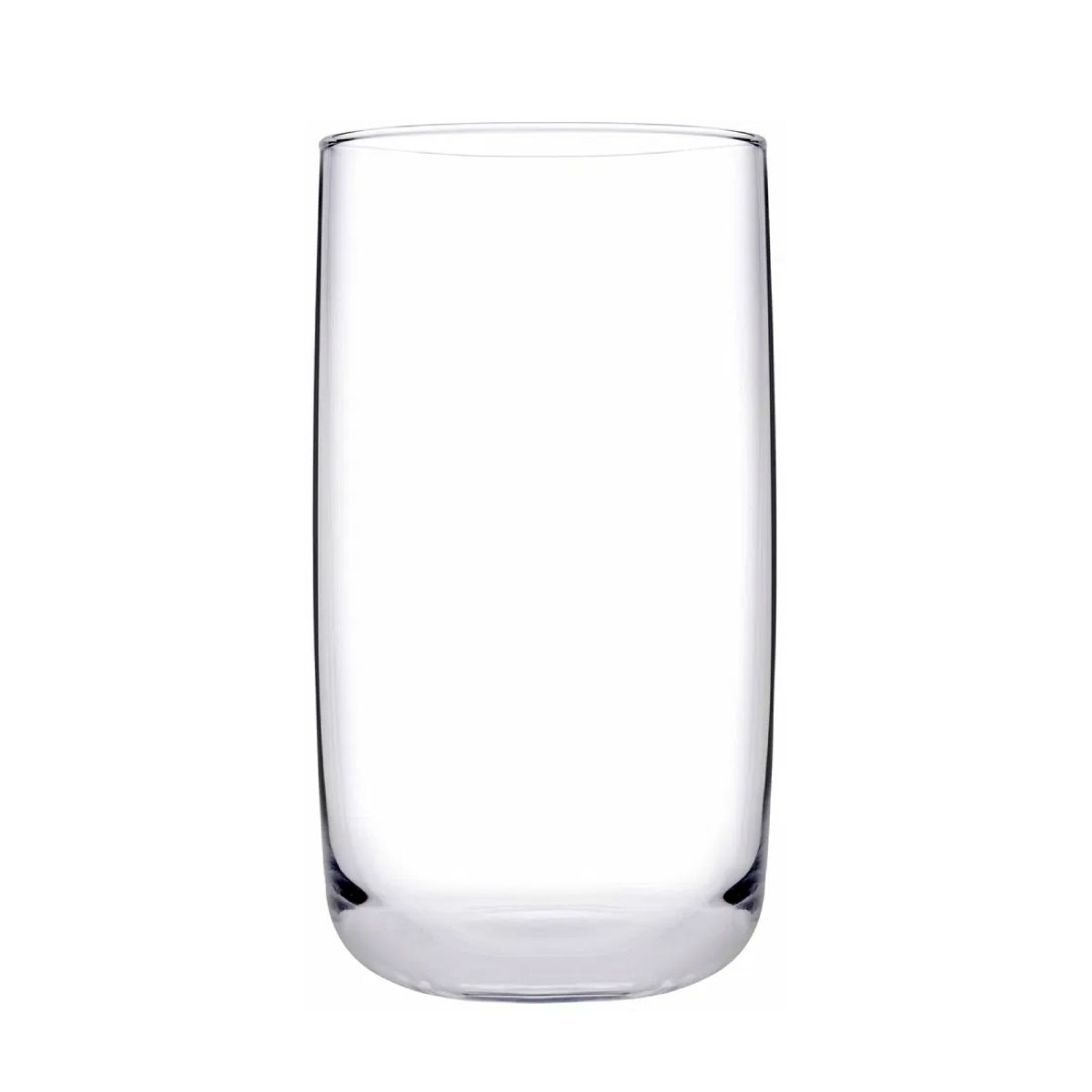 Vorderansicht des Iconic Tumbler 36,5 cl. aus klarem Glas, mit zylindrischer Form und glatter Oberfläche.