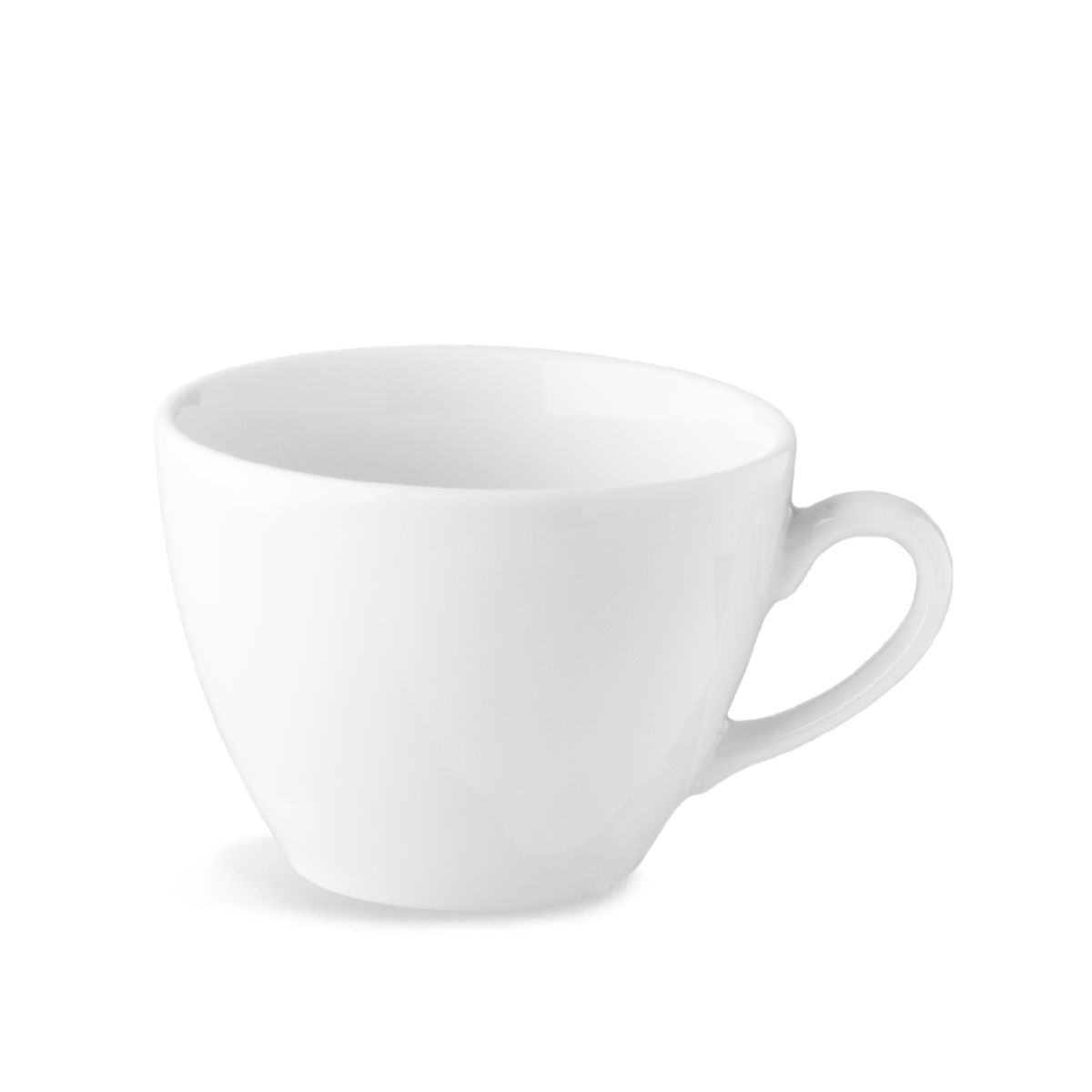 Isabelle Cappuccino-Tasse 22 cl aus weißem Porzellan, Vorderansicht ohne Aufdruck