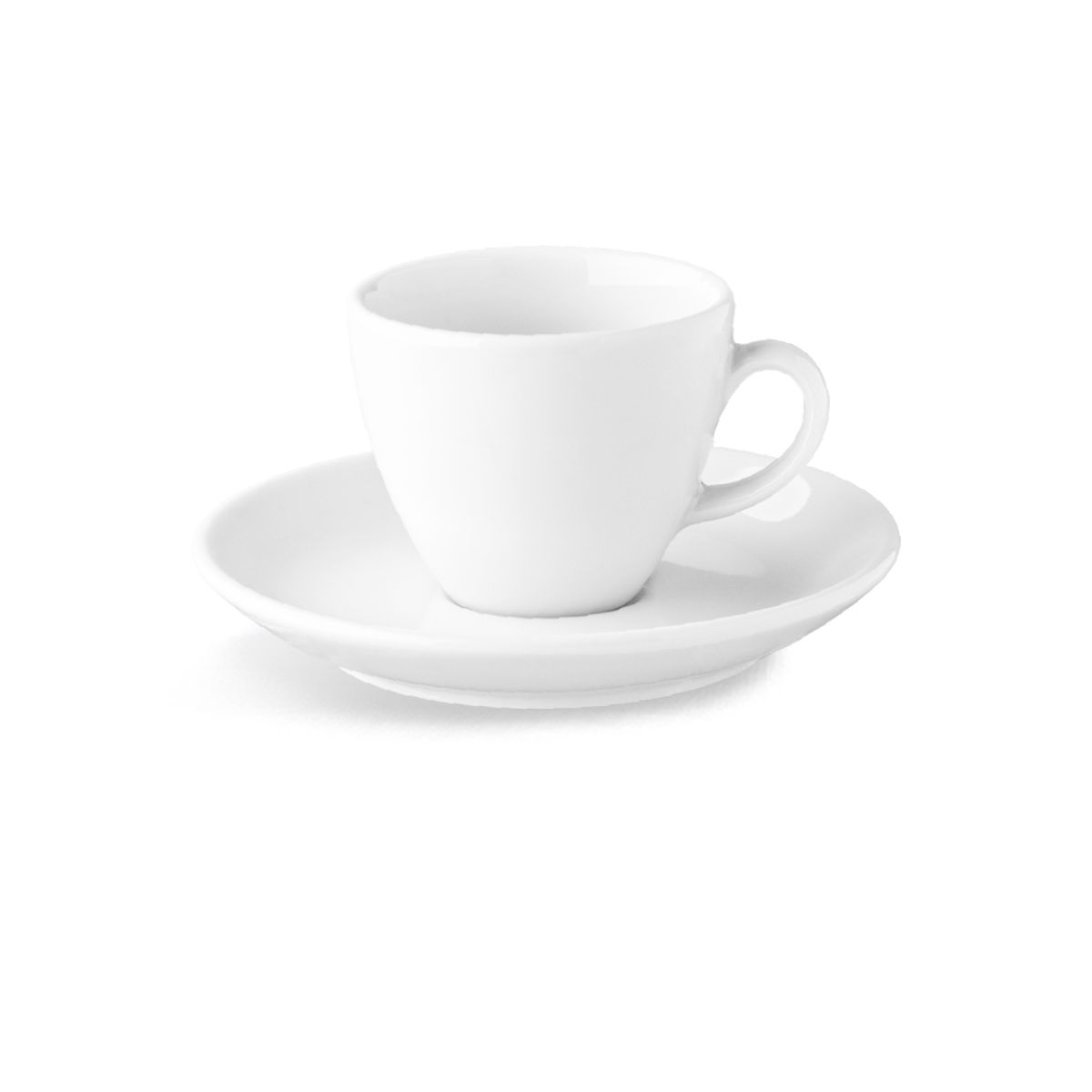 Isabelle Espresso 8 cl. Porzellanset, Tasse und Untertasse, Vorderansicht ohne Aufdruck