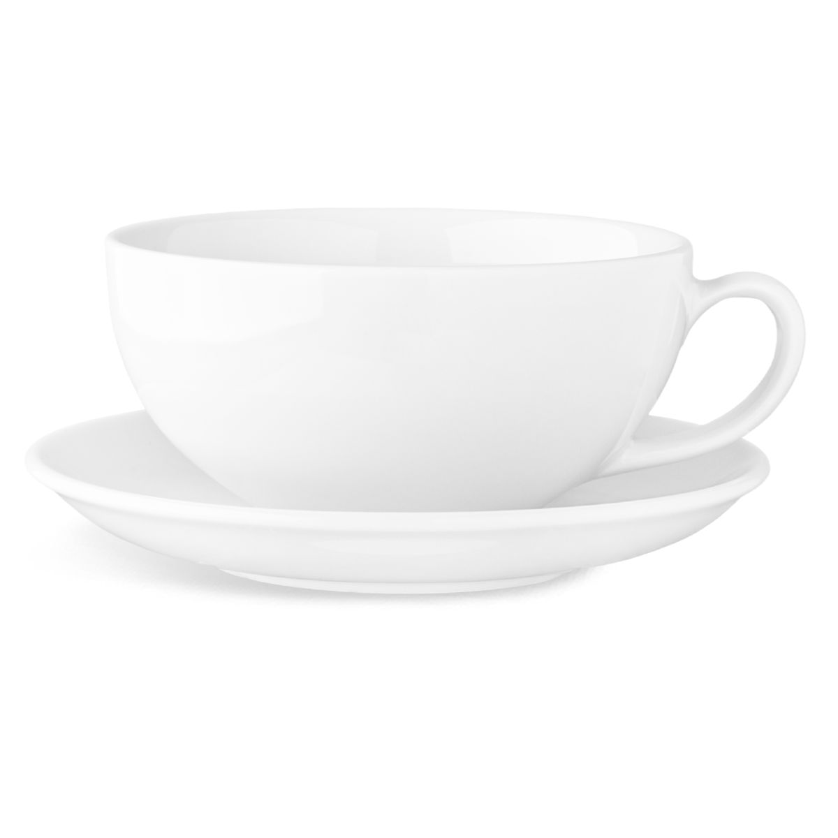 Isabelle Latte 35 cl, Porzellanset, Tasse und Untertasse, Vorderansicht ohne Aufdruck