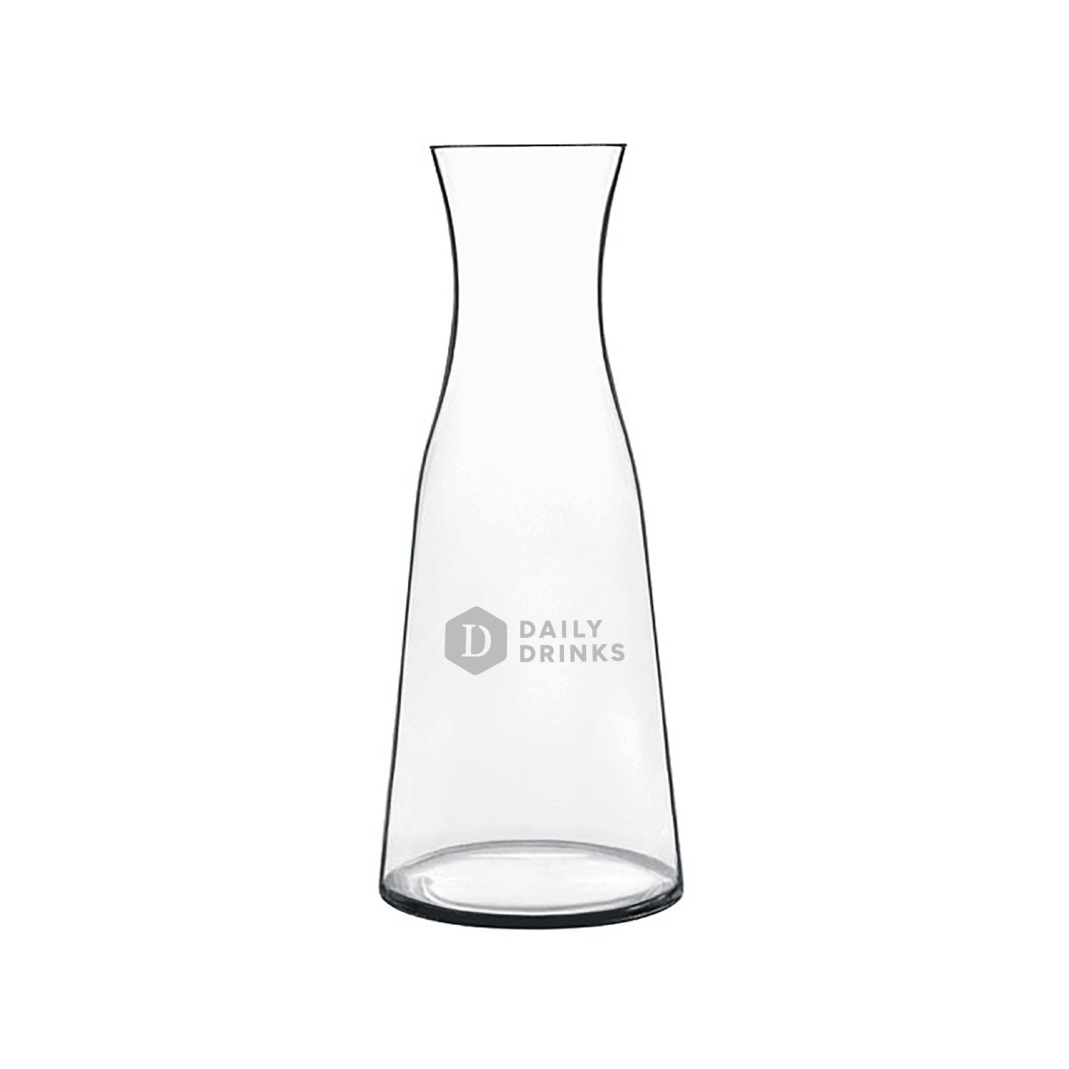 Karaffe Atelier 0,5 Liter aus Glas mit fein eingraviertem DailyDrinks-Logo auf der Vorderseite.