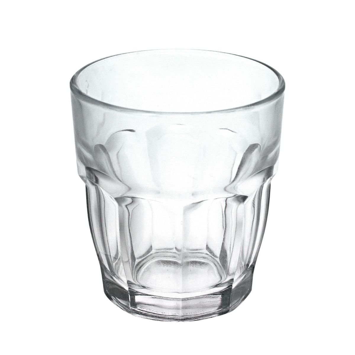 Vorderansicht eines Rockbar Tumbler 27 cl. mit zylindrischer Form und massivem Boden.