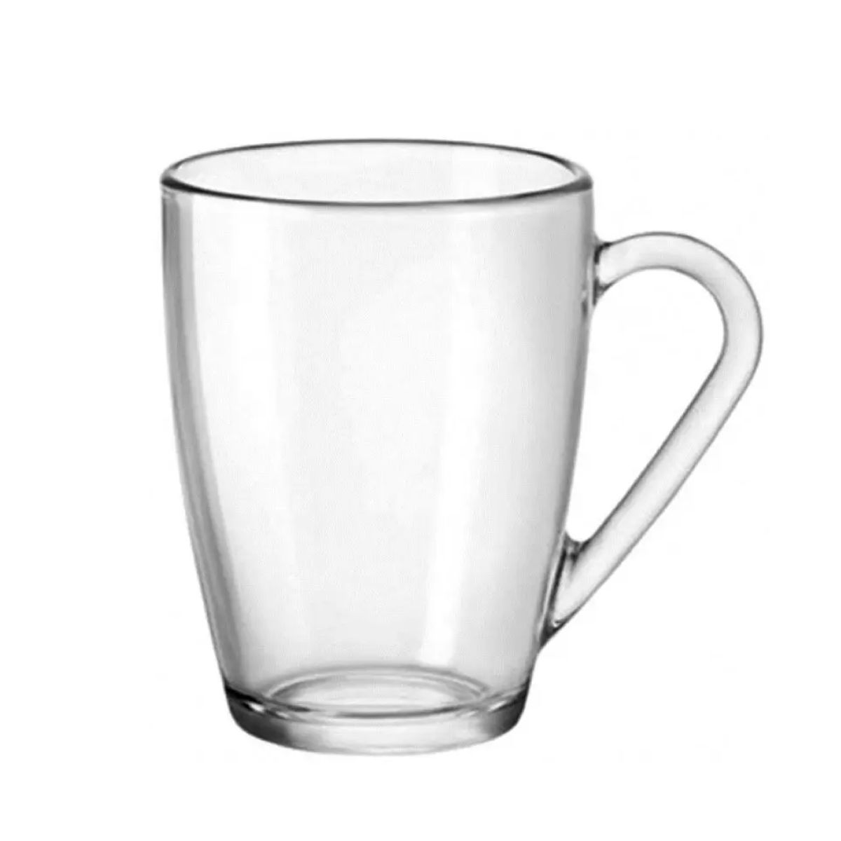Vorderansicht des transparenten Teeglas Icon 32 cl. mit geraden Seiten und glatter Glasoberfläche. Vorderansicht des transparenten Teeglas Icon 32 cl. mit geraden Seiten und glatter Glasoberfläche.