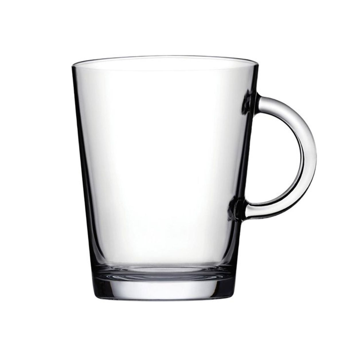 Teeglas Tribeca 29 cl. aus klarem Glas in gerader Frontansicht mit verjüngtem Design. Teeglas Tribeca 29 cl. aus klarem Glas in gerader Frontansicht mit verjüngtem Design.