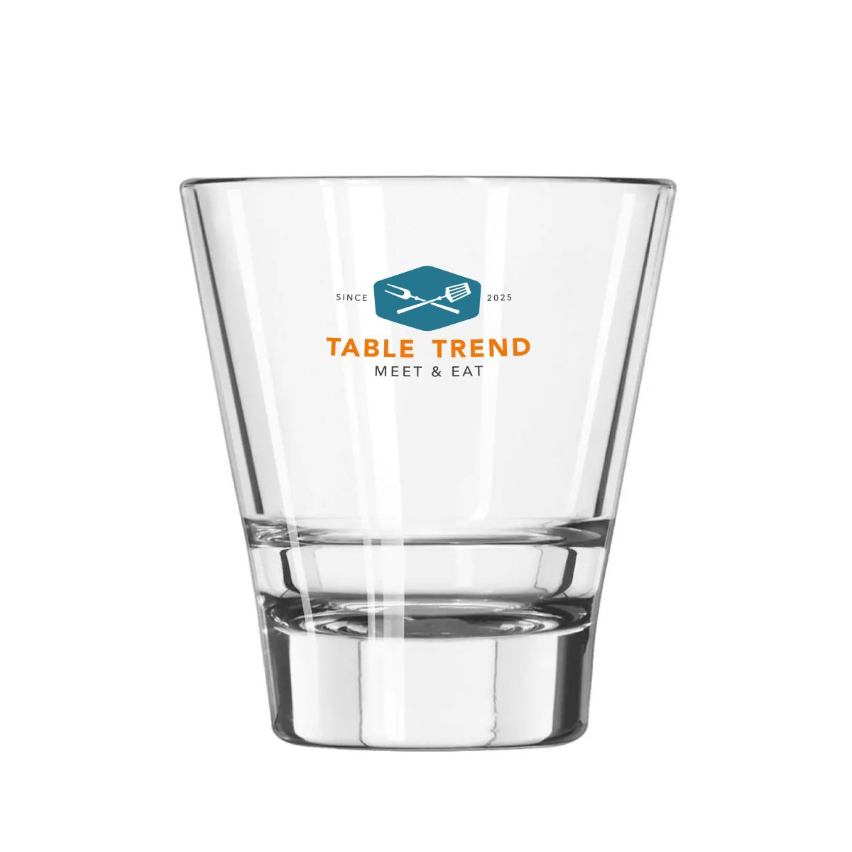 Auf der Vorderseite des Tumbler Libbey Endeavor 26 cl. ist das TableTrend-Logo mehrfarbig aufgedruckt.