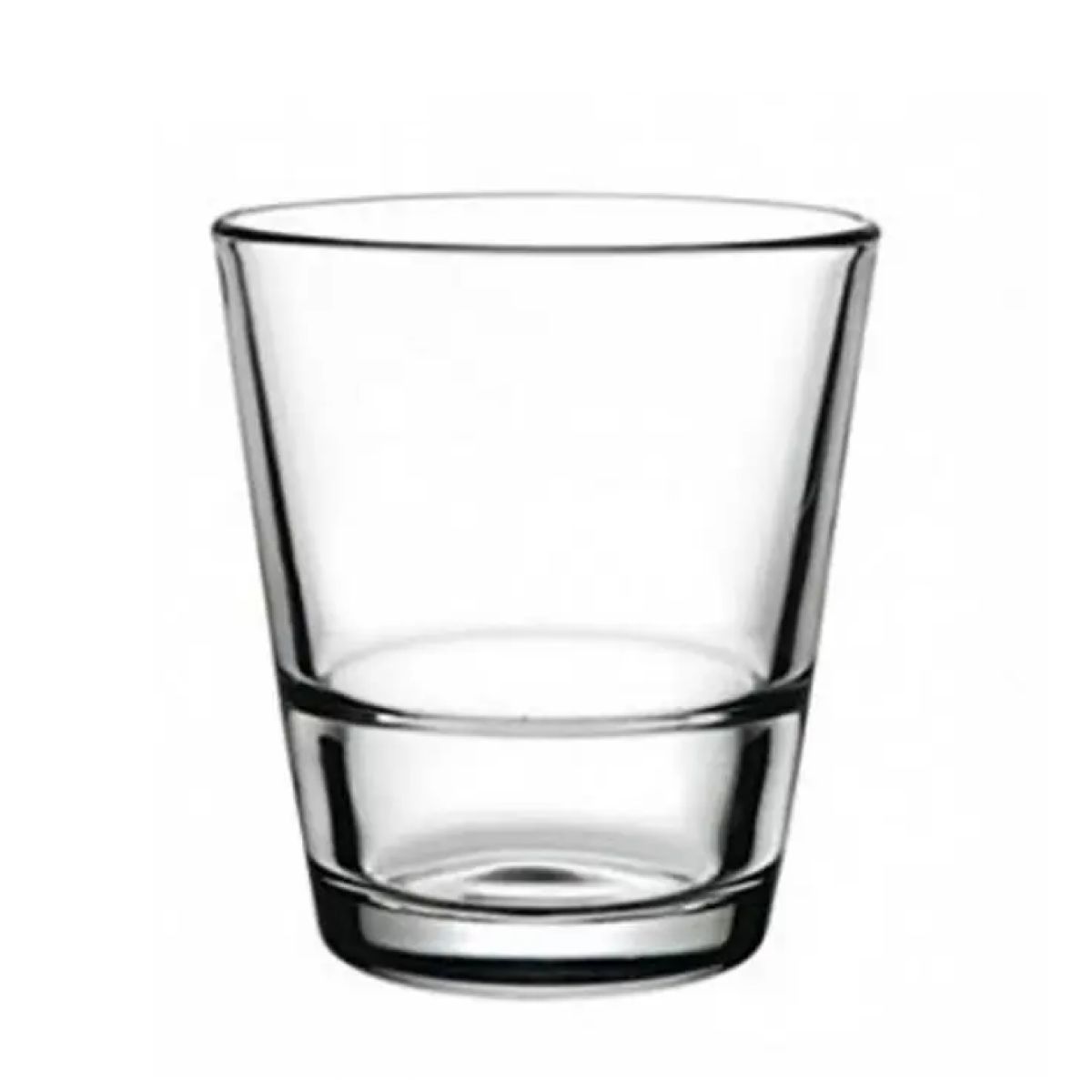Wasserglas Grande S Stapelbar 31 cl. in gerader Vorderansicht, stapelbares Design mit glatter Textur und gerader Form.