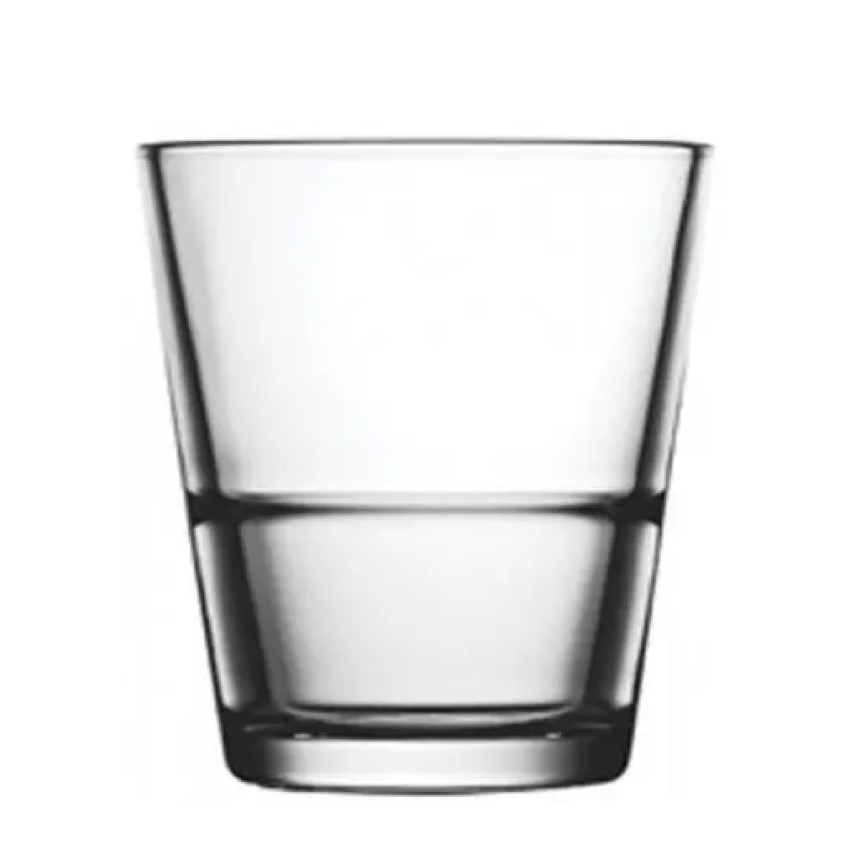 Vorderansicht des Whisky Grande S Stapelbar 41 cl. aus Klarglas mit stabiler, stapelbarer Form. Vorderansicht des Whisky Grande S Stapelbar 41 cl. aus Klarglas mit stabiler, stapelbarer Form.