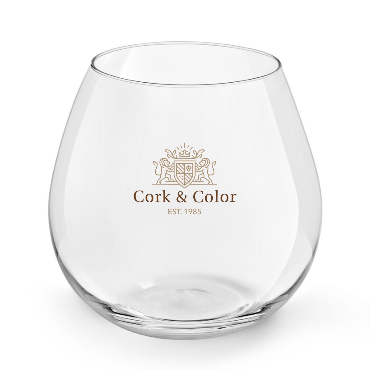 Weinglas Ronda 59 cl Glas mit mehrfarbigem CorkColor Logo auf der Vorderseite