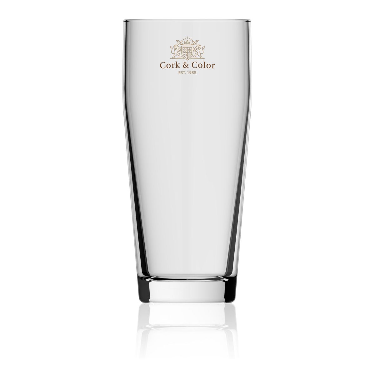 Willibecher 64 cl. Glas mit mehrfarbigem CorkColor-Logo auf der Vorderseite