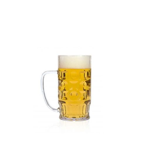 Plastik Bierkrug Oktober 40 cl. Dieser transparente Bierkrug kann bedruckt oder graviert werden.