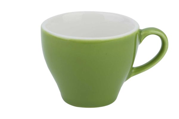 Druck einer grünen Barista Kaffeetasse