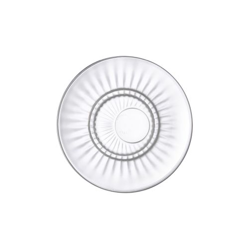 Vorderansicht der Barshine Espresso Tasse 14 cm aus Klarglas mit leicht erhöhtem Rand.