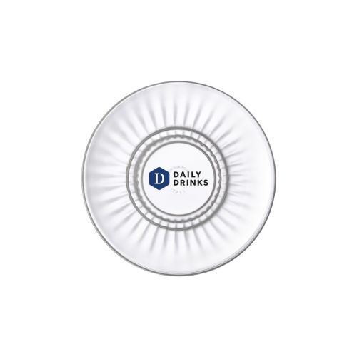 Barshine Tee/kaffee Teller 14 cm mit mehrfarbigem DailyDrinks-Logo auf der Vorderseite.