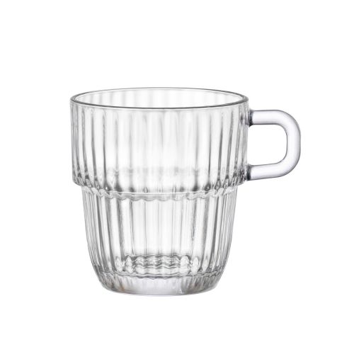 Vorderansicht des Barshine Teeglas 25 cl. aus klarem Glas mit gerader Form und stabilem Boden.