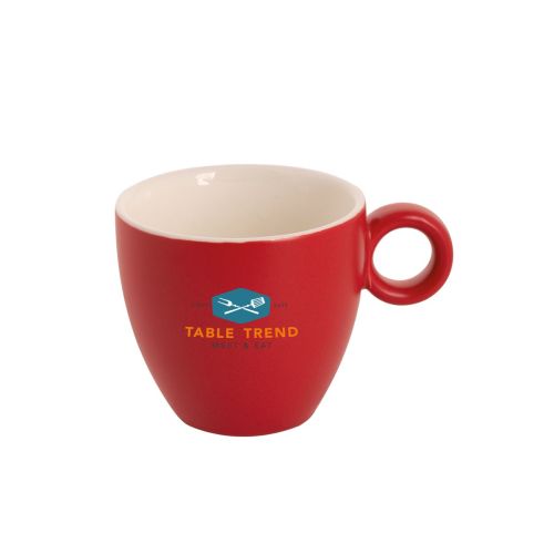 Bart Kaffeetasse Matt 17 cl. mit mehrfarbigem TableTrend Logo auf der Vorderseite.