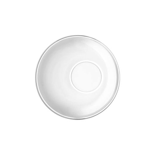 Transparente Espresso untertasse Easy Bar, 14 cm, aus Glas mit runder Frontansicht und glatter Oberfläche.