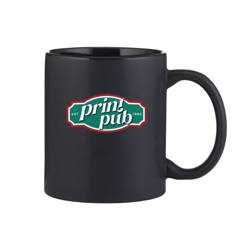 (Logo - Logo (2-4 Farben) auf der Vorderseite ) Kitty Becher matt 35 cl. Porzellan Logo Farben PrintPub