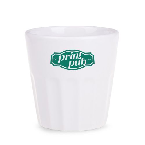 Noble Becher 26 cl. mit PrintPub-Logo in 1 Farbe auf der Vorderseite.