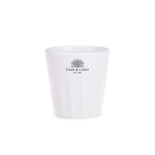 Noble Becher 9 cl. mit CorkColor Logo in 1 Farbe auf der Vorderseite sichtbar.