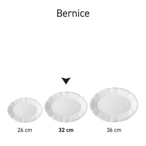 Eine Serie von Bernice-Schalen aus Porzellan, die fein säuberlich nebeneinander angeordnet sind.