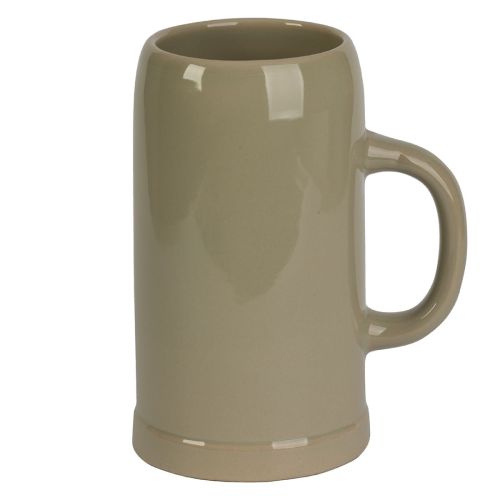 Vorderansicht des Steinkrug 1 Liter mit robuster Form und klassischem Bierkrug für große Bierportionen.