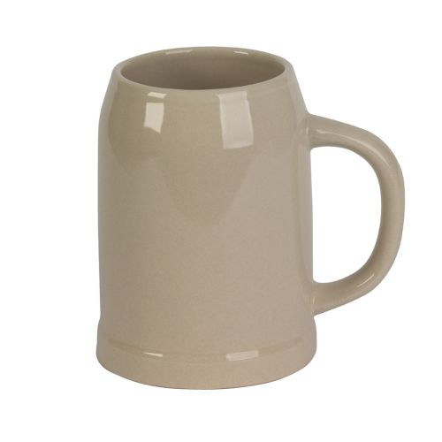 Vorderansicht des grauen Steinkrug 50 cl. mit robuster Form, klassischer Bierkrug zum Servieren von Bier.