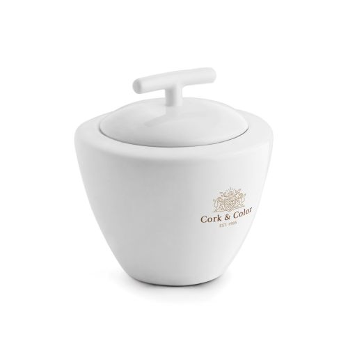 Zuckerdose Squito 35 cl. mit CorkColor-Logo in mehreren Farben auf der Vorderseite.