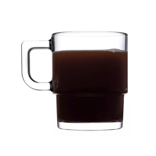 Teeglas Hill 32 cl. aus transparentem Glas auf weißem Hintergrund, deutlich sichtbar in der Vorderansicht.