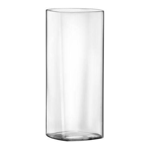 Vorderansicht des Top Class Tumbler square 41 cl. Ein transparentes Trinkglas mit geraden Ecken und dickem Boden.
