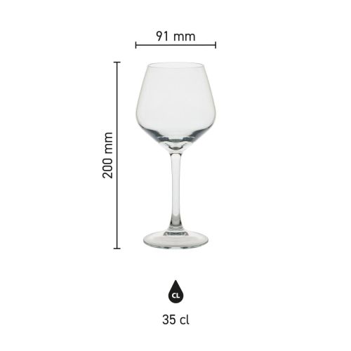 Infografik zeigt die Abmessungen von Arome Weinglas 35 cl mit Höhe und Durchmesser Aufschlüsselung. Infografik zeigt die Abmessungen von Arome Weinglas 35 cl mit Höhe und Durchmesser Aufschlüsselung.