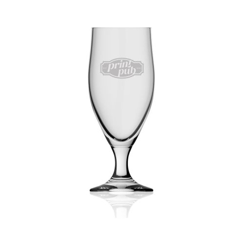 Bierglas Avano 33 cl. mit eingraviertem PrintPub-Logo auf der Vorderseite